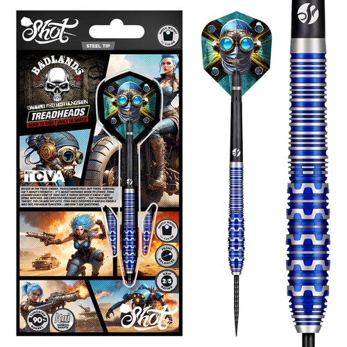 Shot Badlands Tova Steel Tip Dart Set - 90% Tungsten - 23g 24g 25g 26g