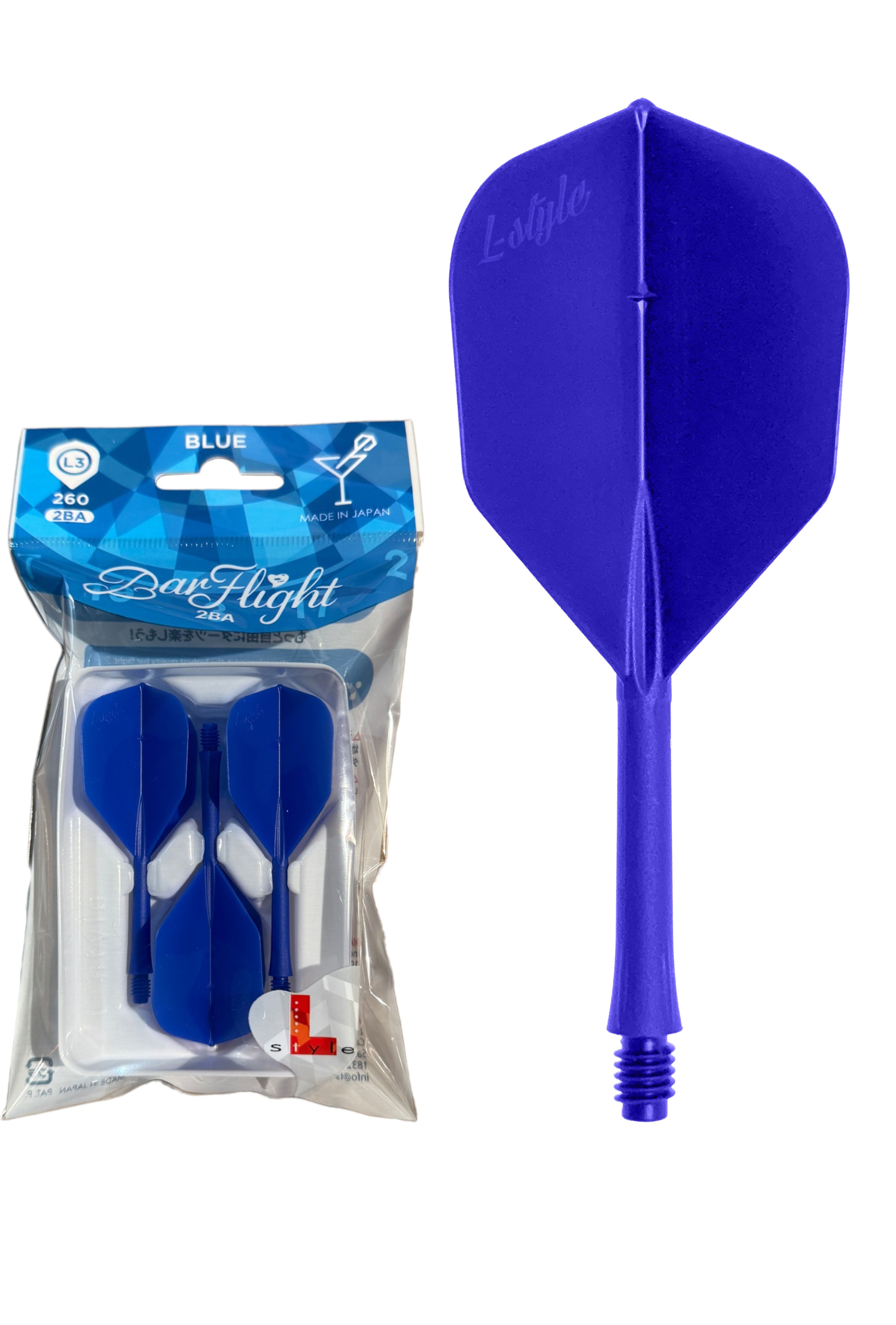 L-Style BarFlight 2BA L3 Blue - Dart Flights & Shaft System