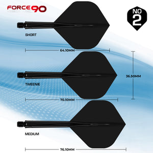 Mission Force 90 - New Moulded Flight & Shaft System - Standard No2 - Black