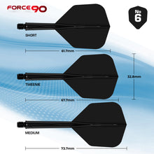 Mission Force 90 - New Moulded Flight & Shaft System - Standard No6 - Black