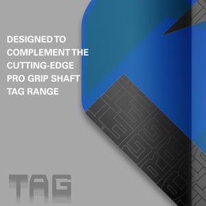 Target Tag Dart Flights - Blue & Black - 3 Sets - No.2 No.6 Ten-X - 2024