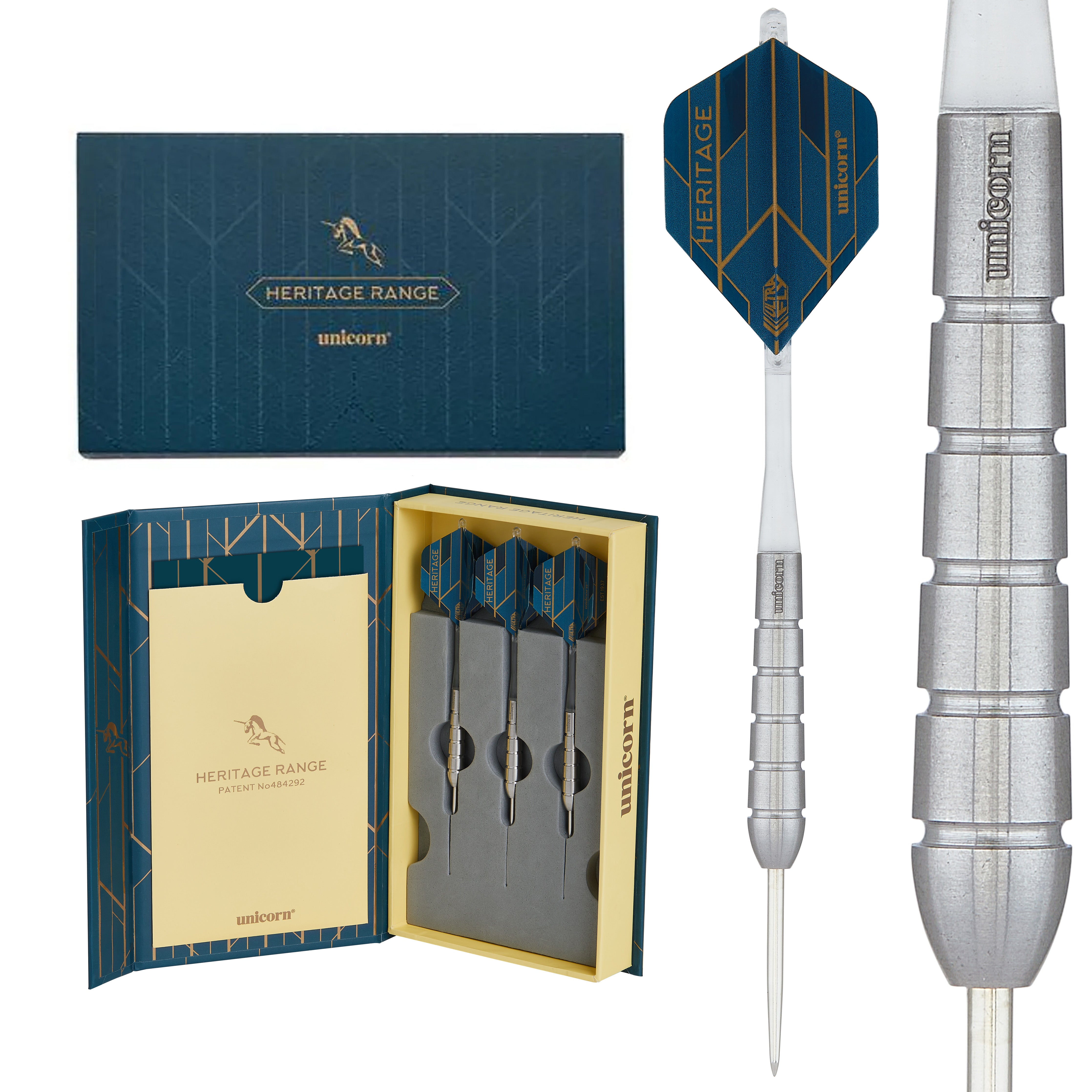 Unicorn Heritage 1983 Cliff Lazarenko Steel Tip Darts - 90% Tungsten - 24g