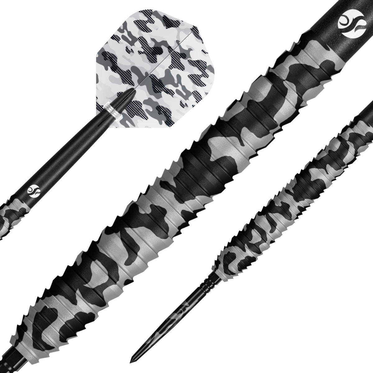 Shot Camo Polar Steel Tip Dart Set - 90% Tungsten - Turbo Point - 23g 24g 25g
