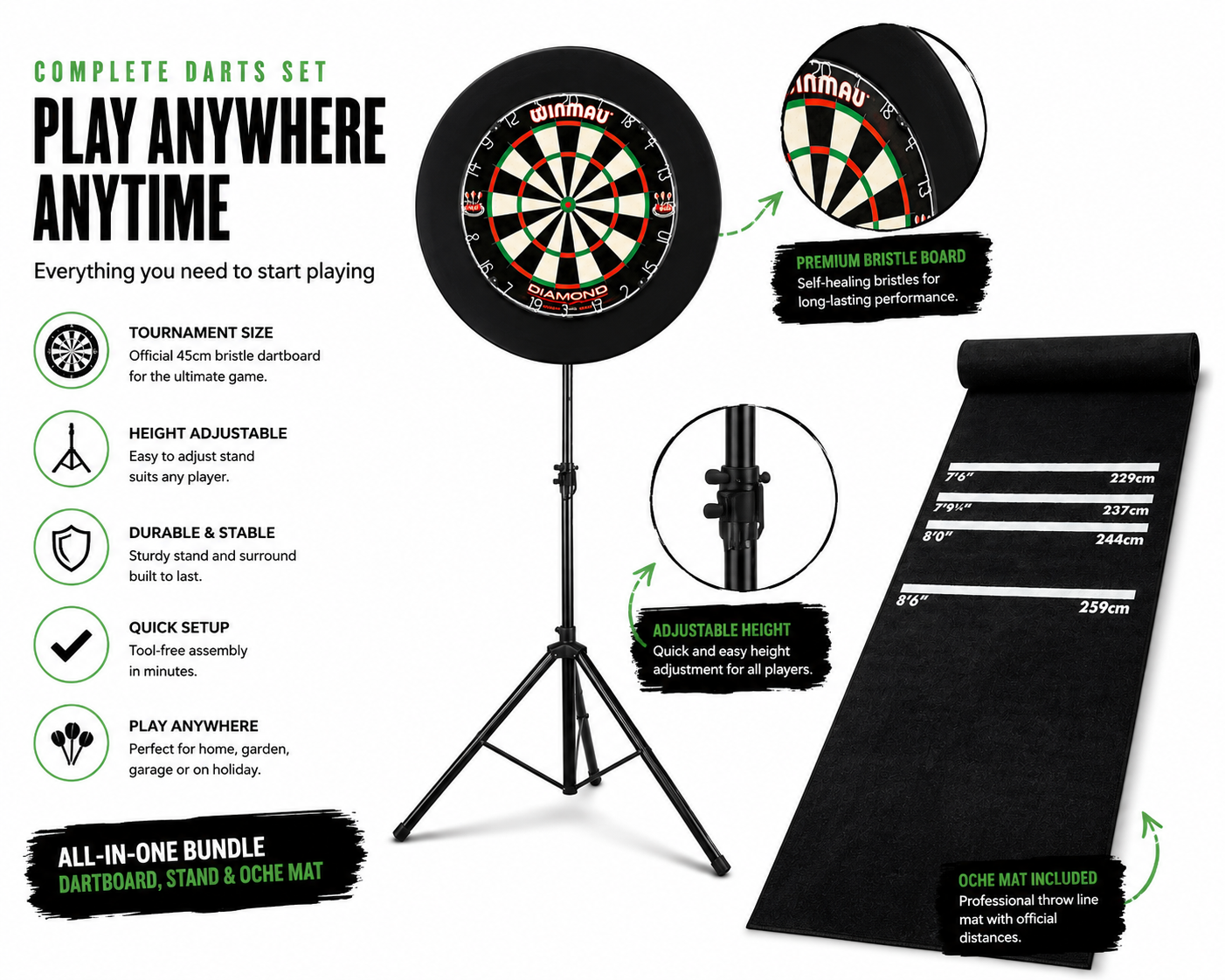 Bully Darts Complete Darts Setup Kit