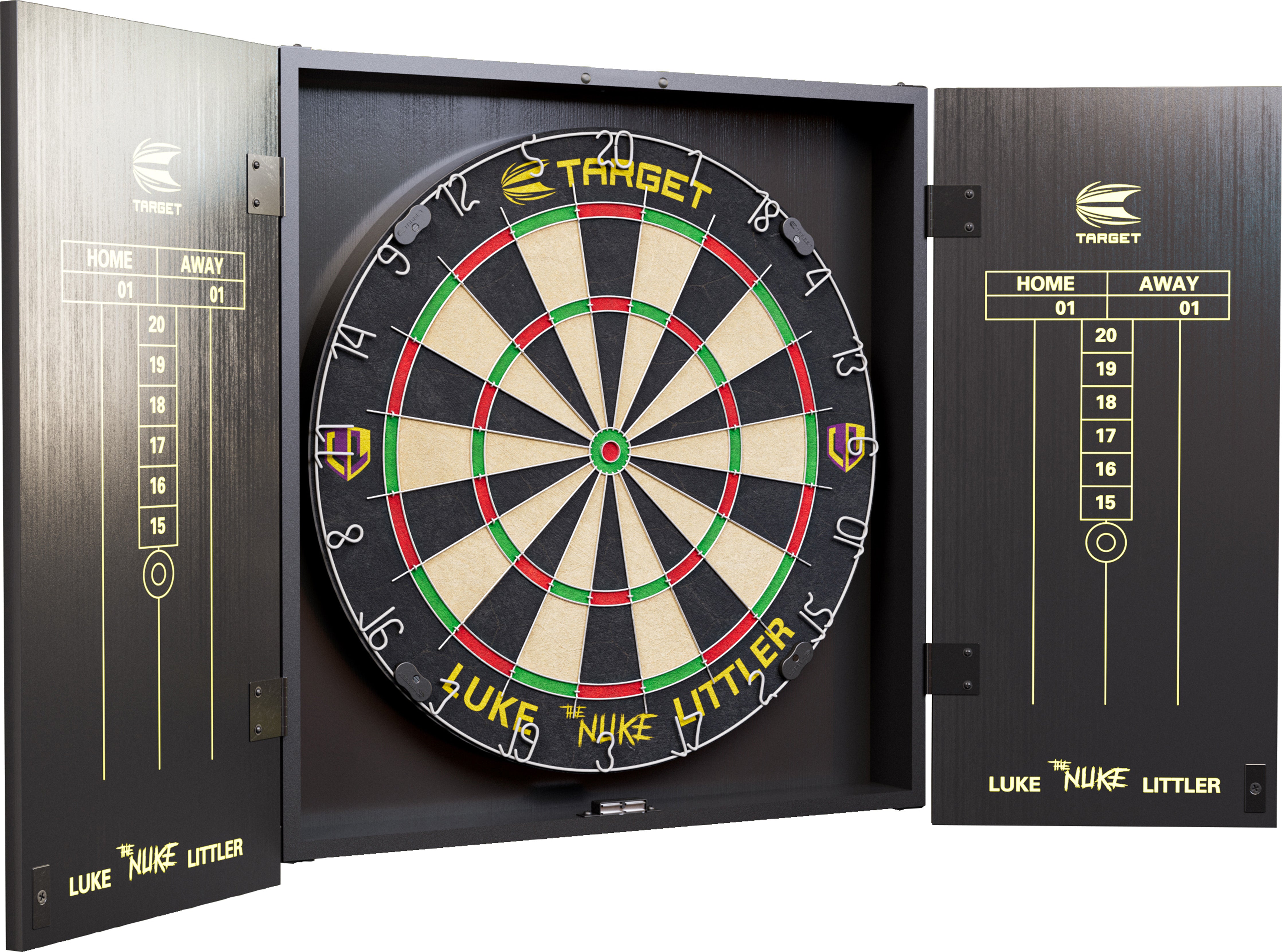 Target Luke' The Nuke' Littler Cabinet & Dartboard Set 2024