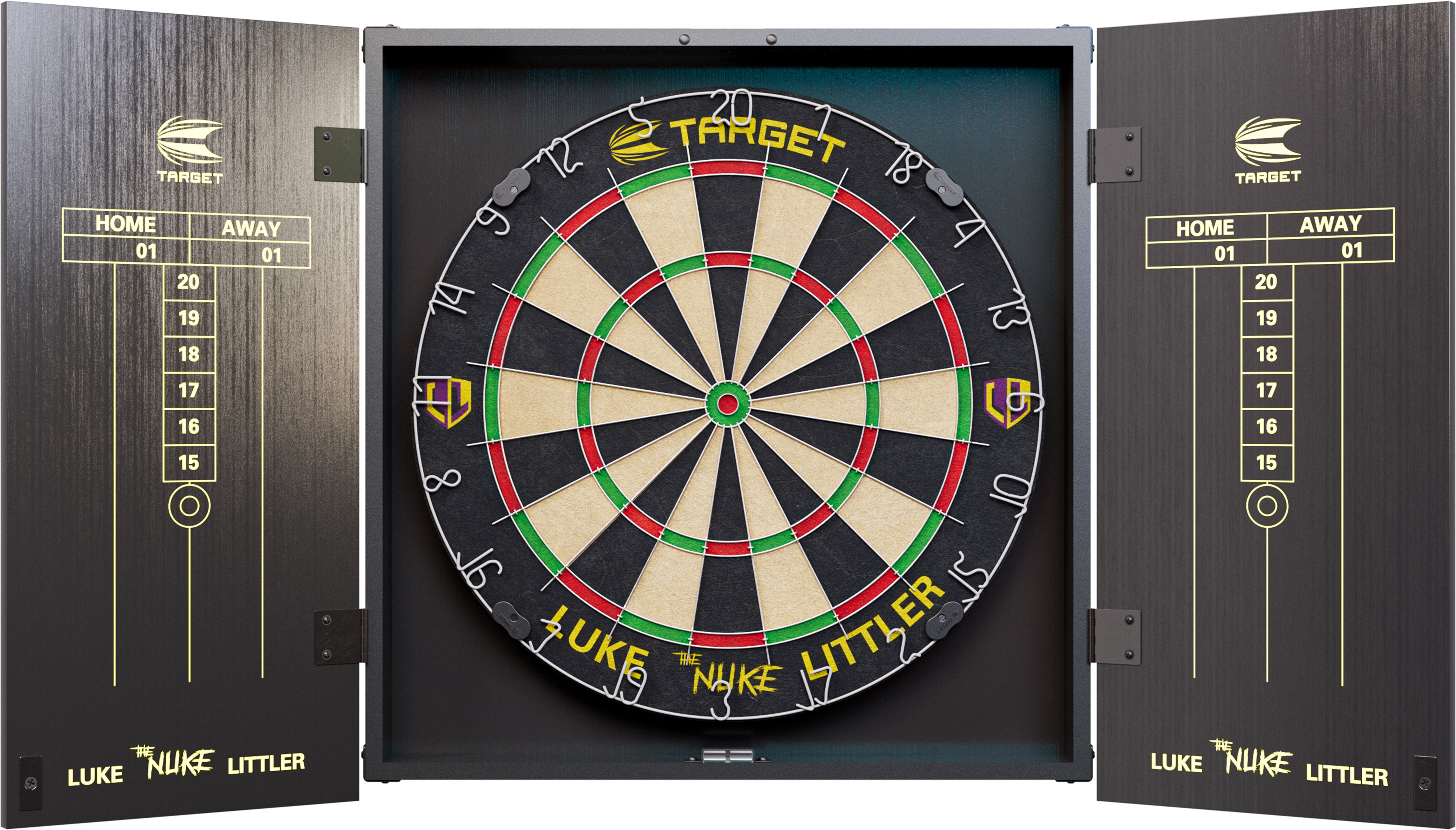 Target Luke' The Nuke' Littler Cabinet & Dartboard Set 2024