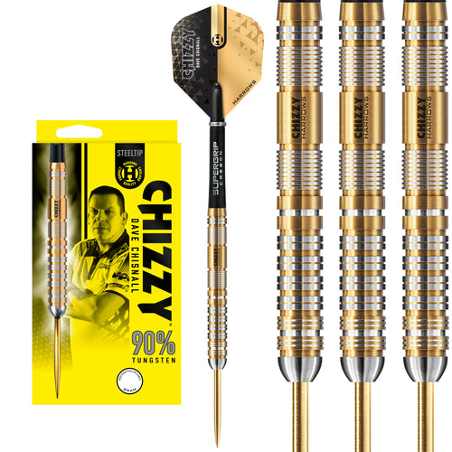 Harrows Dave Chisnall - Chizzy - Gold - Series 2 - 90% Tungsten Darts - 21g - 26g