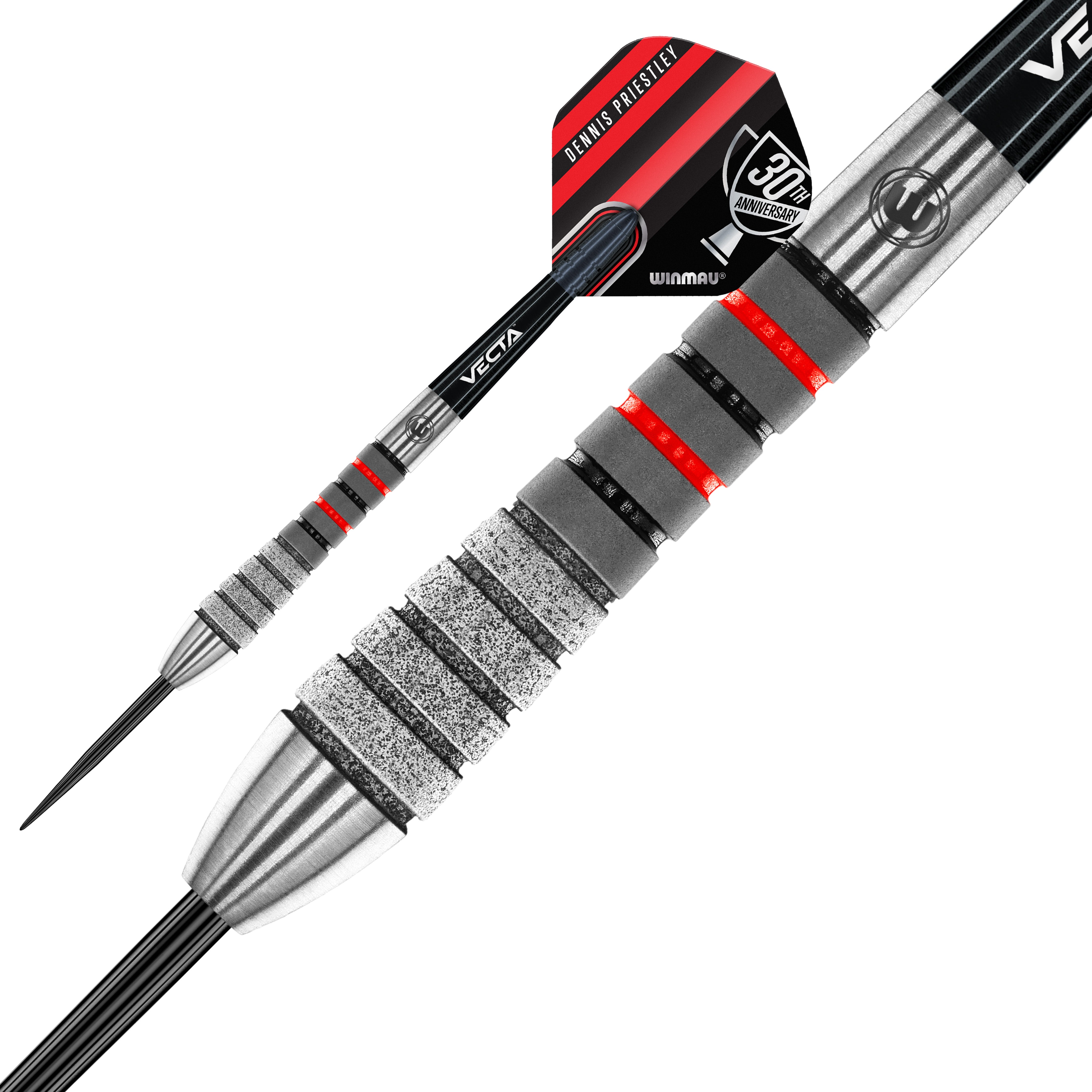 Winmau Dennis Priestley Diamond 3-Zero Darts Set - 90% Tungsten - 19g 22g 24g
