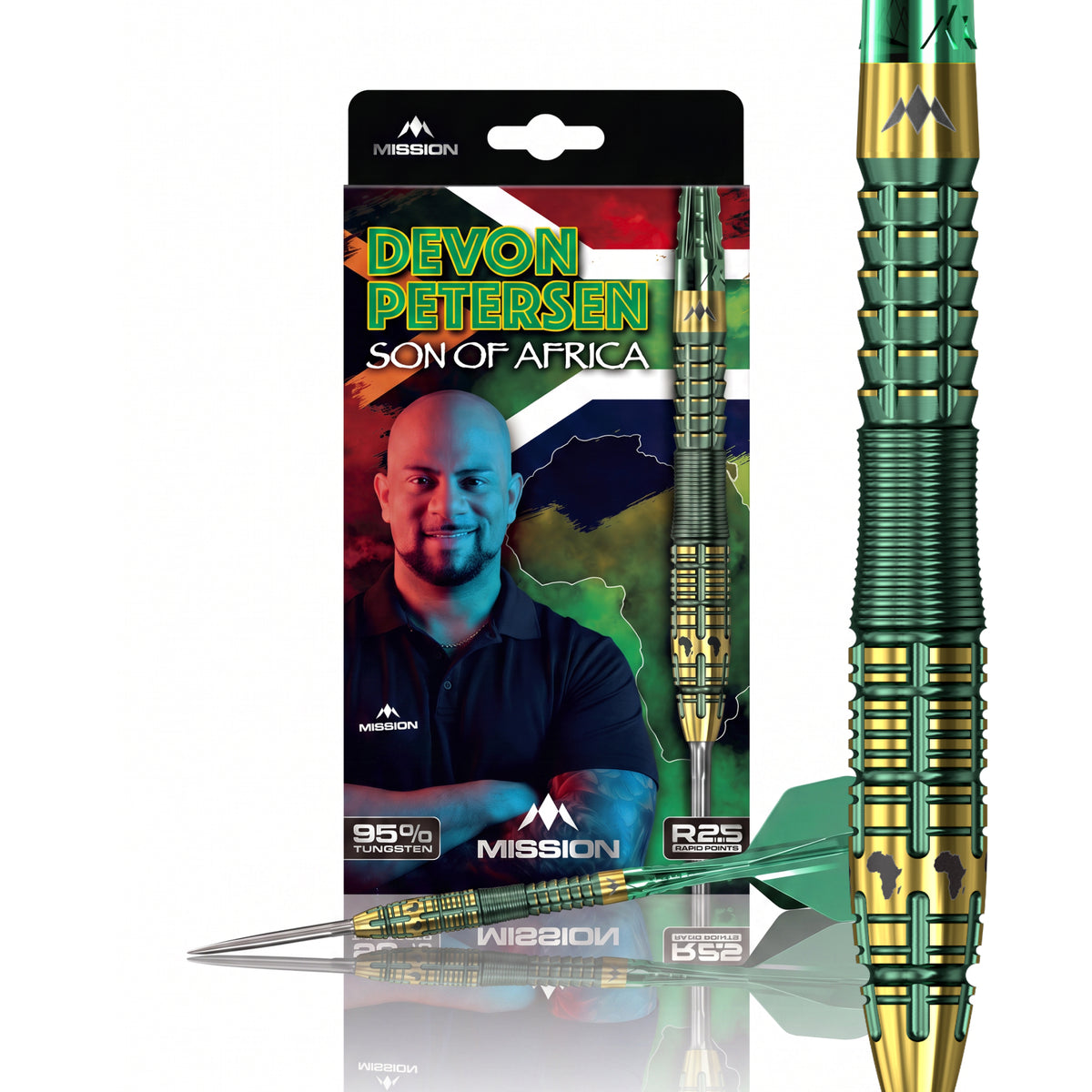 Mission Devon Petersen - R2.5 Rapid Points - 95% Tungsten Steel Tip Darts - 22g 24g