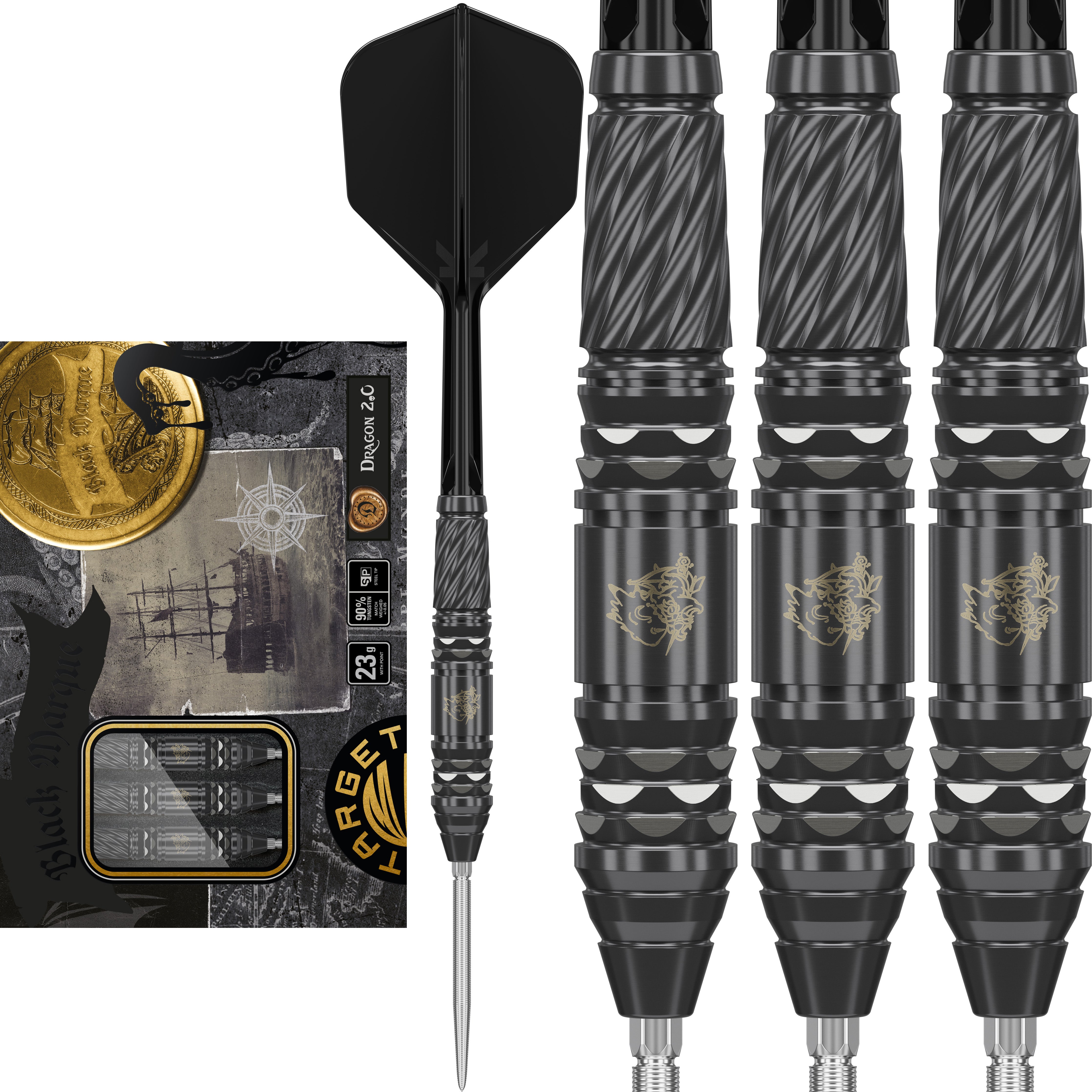 Target Japan Black Marque SP Steel Tip Darts Series - 90% Tungsten
