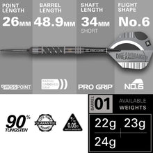Target - Dimitri Van Den Bergh X Echo - 90% Tungsten Darts - Swiss - 22g 23g 24g