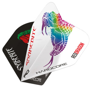 Red Dragon Peter Wright - Snakebite - Yin Yang - Black & White - Standard Dart Flights