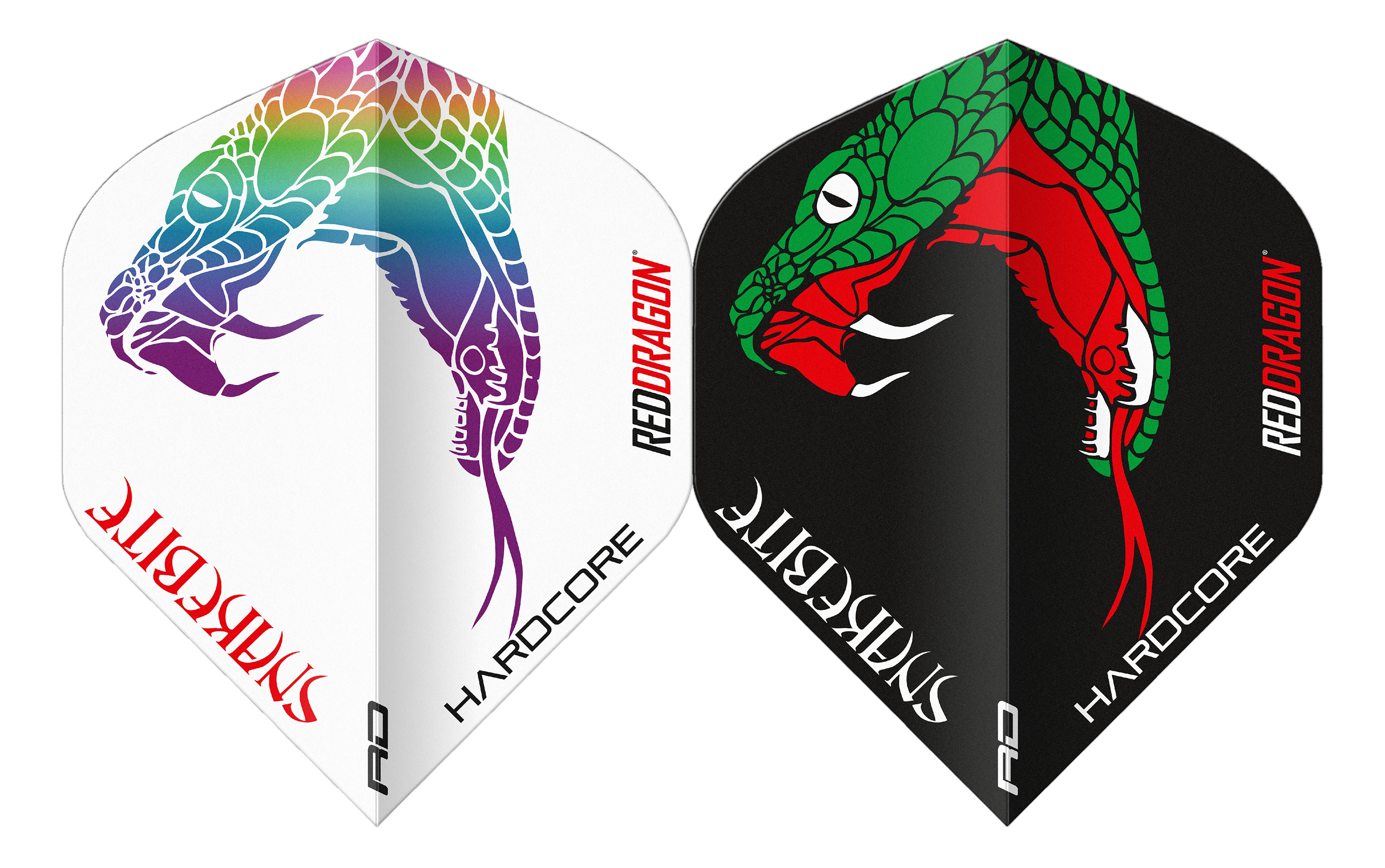 Red Dragon Peter Wright - Snakebite - Yin Yang - Black & White - Standard Dart Flights