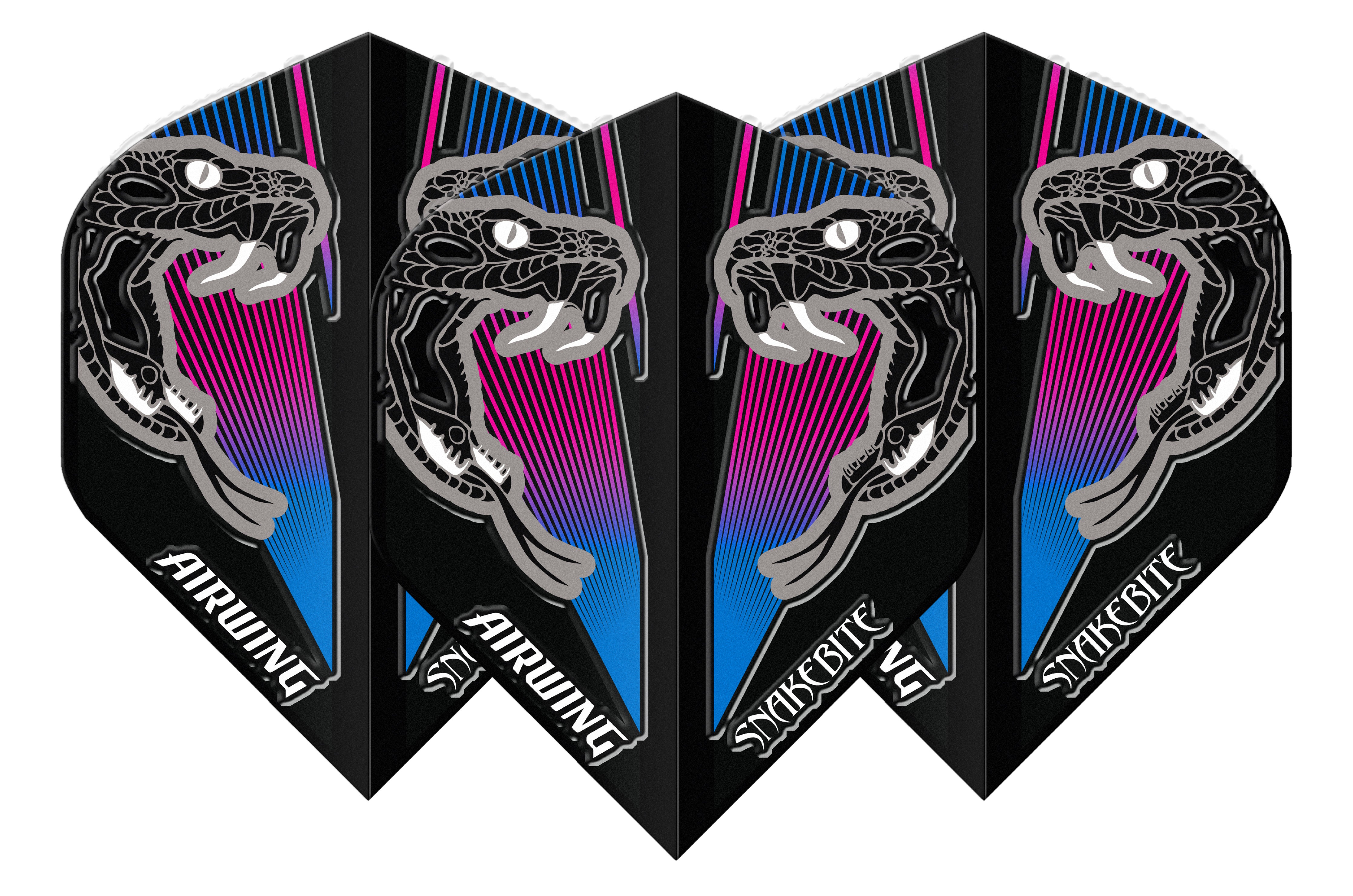 Red Dragon Airwing Moulded Flights - Peter Wright - Snakebite - Blue - Standard Dart Flights