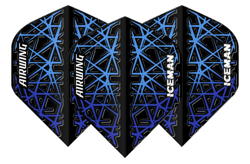 Red Dragon Airwing Moulded Flights - Gerwyn Price - Iceman - Blue & Black - Standard Dart Flights