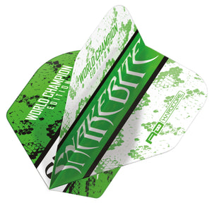 Red Dragon Peter Wright - Snakebite - Yin Yang - Green & White - Standard Dart Flights