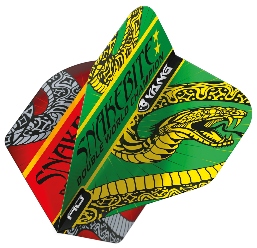 Red Dragon Peter Wright - Snakebite - Yin Yang - Green & Red - Standard Dart Flights