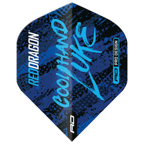 Red Dragon - Luke Humphries World Champion Yin Yang Dart Flights - Blue & White