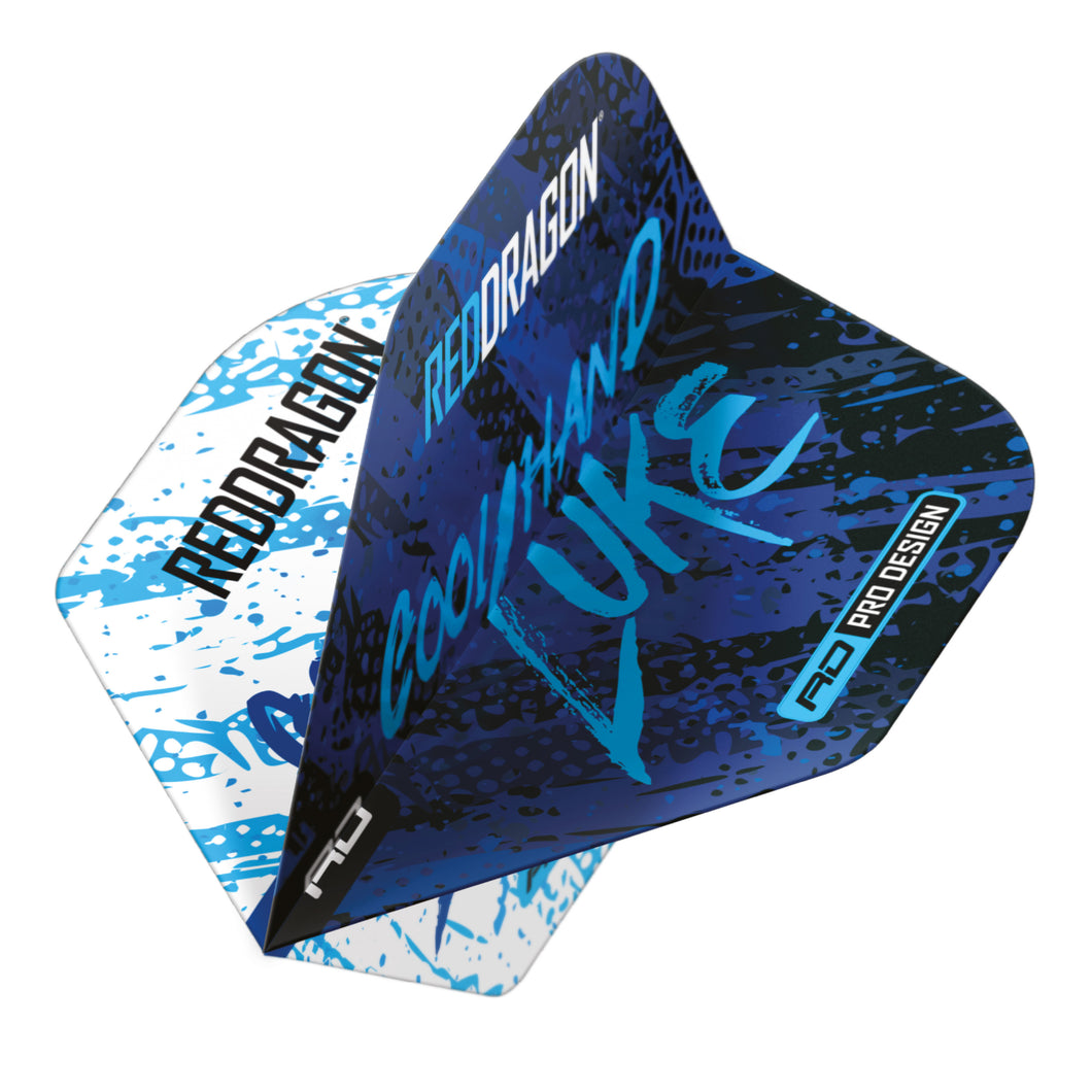 Red Dragon - Luke Humphries World Champion Yin Yang Dart Flights - Blue & White