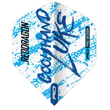 Red Dragon - Luke Humphries World Champion Yin Yang Dart Flights - Blue & White