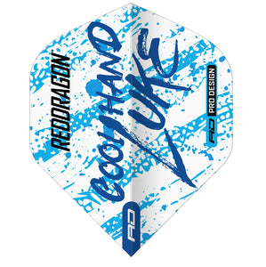 Red Dragon - Luke Humphries World Champion Yin Yang Dart Flights - Blue & White