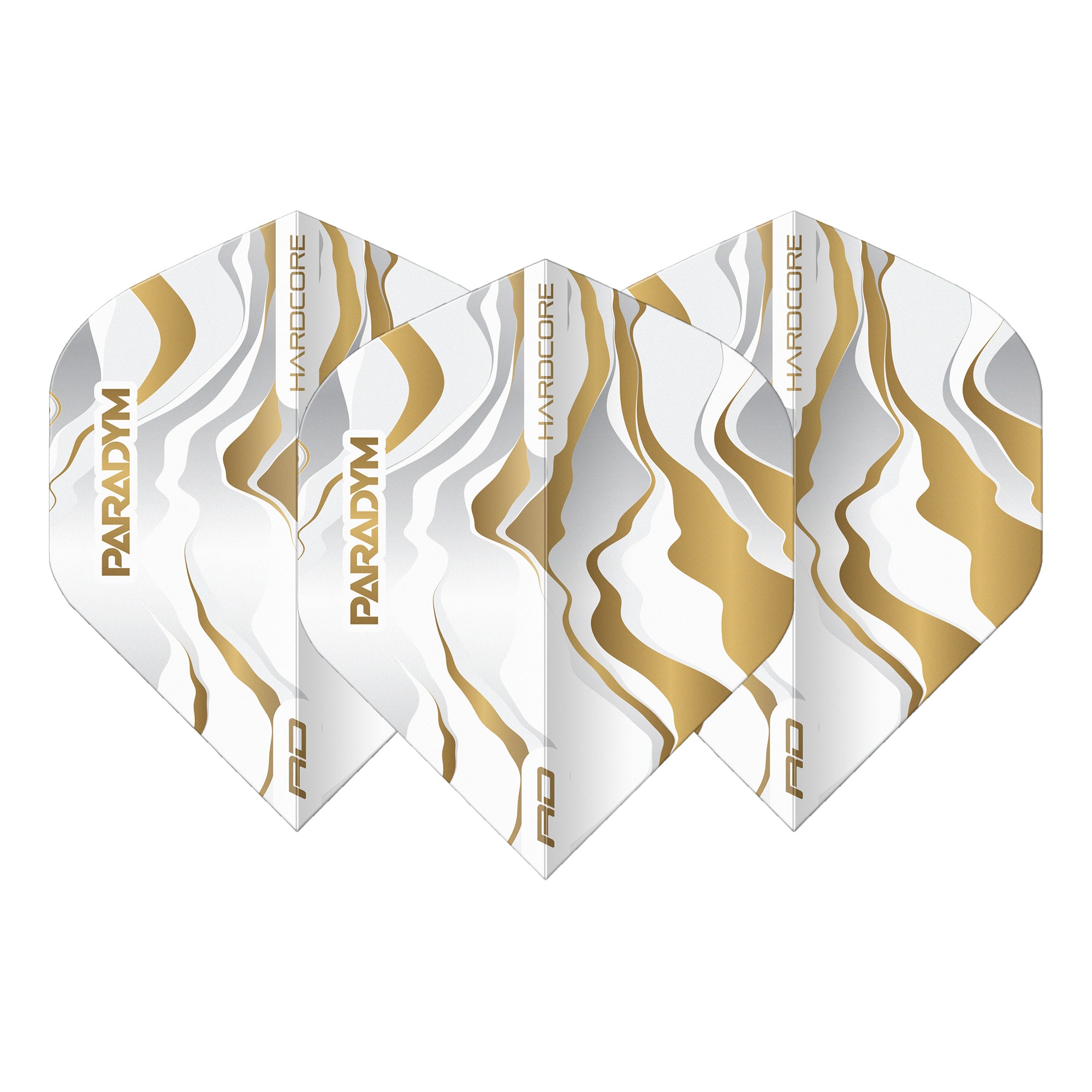 Red Dragon Hardcore - Paradym - Gold / White Standard Dart Flights
