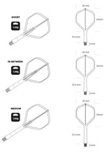 Shot Darts - Flight Deck - One Piece Dart Flight and Shaft System - Black