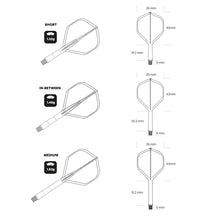 SHOT DARTS - FLIGHT DECK - ONE PIECE DART FLIGHT AND SHAFT SYSTEM - CLEAR