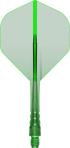 Mission Force 90 Vortex - Moulded Flight & Shaft - Standard No2 - Clear Green