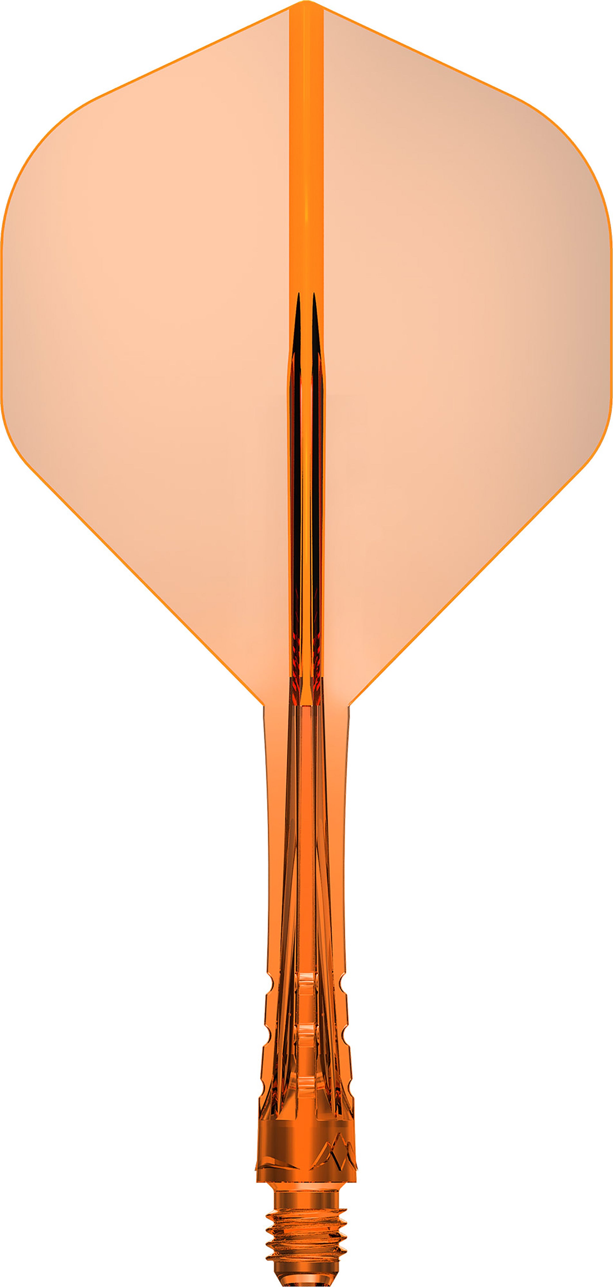 Mission Force 90 Vortex - Moulded Flight & Shaft - Standard No2 - Clear Neon Orange