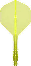 Mission Force 90 Vortex - Moulded Flight & Shaft - Standard No2 - Clear Neon Yellow