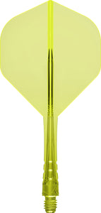Mission Force 90 Vortex - Moulded Flight & Shaft - Standard No2 - Clear Neon Yellow