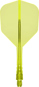 Mission Force 90 Vortex - Moulded Flight & Shaft - Standard No6 - Clear Neon Yellow