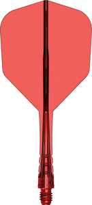 Mission Force 90 Vortex - Moulded Flight & Shaft - Standard No6 - Clear Red