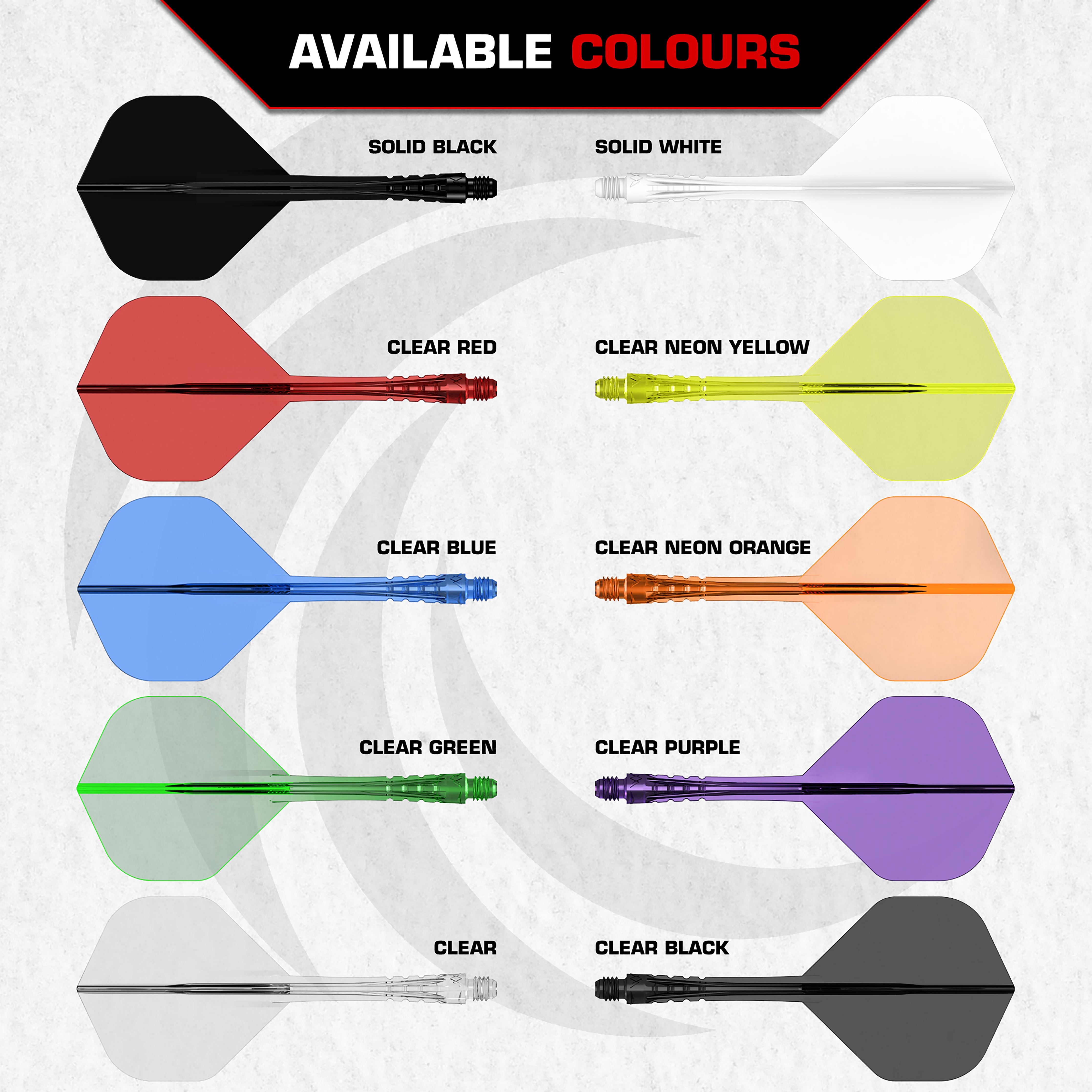 Mission Force 90 Vortex - Moulded Flight & Shaft - Standard No2 - Clear Neon Yellow