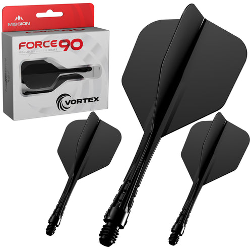 Mission Force 90 Vortex - Moulded Flight & Shaft - Standard No6 - Black