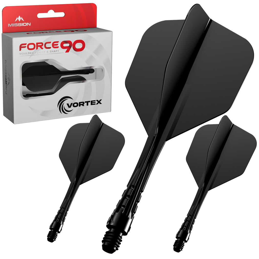 Mission Force 90 Vortex - Moulded Flight & Shaft - Standard No6 - Black