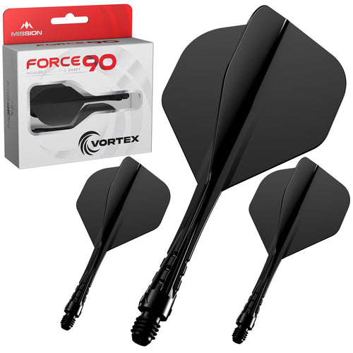 Mission Force 90 Vortex - Moulded Flight & Shaft - Standard No2 - Black
