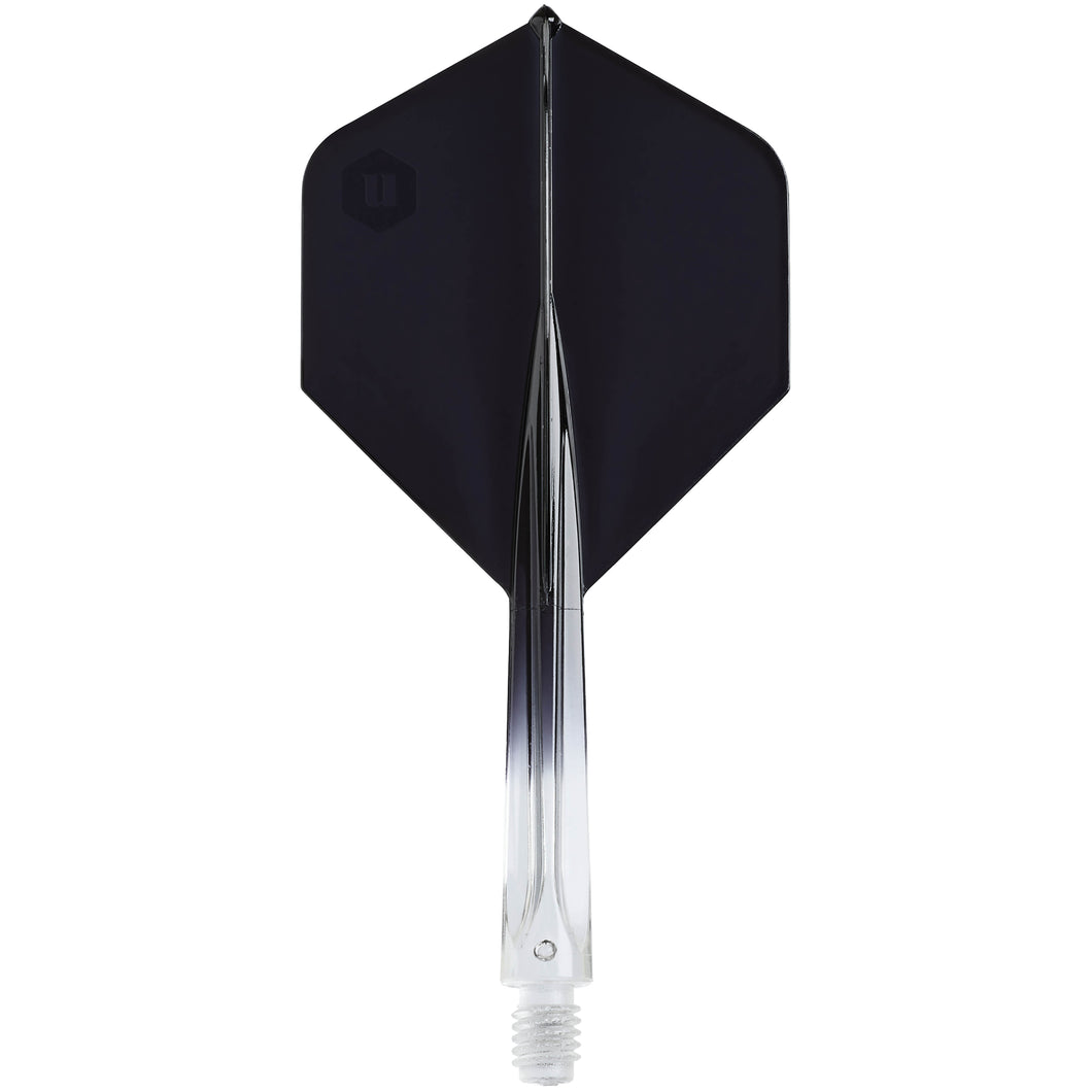 Unicorn Forge All-In-One Flight & Shaft System - Plus Shape - Two Tone - Black