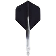 Unicorn Forge All-In-One Flight & Shaft System - Plus Shape - Two Tone - Black