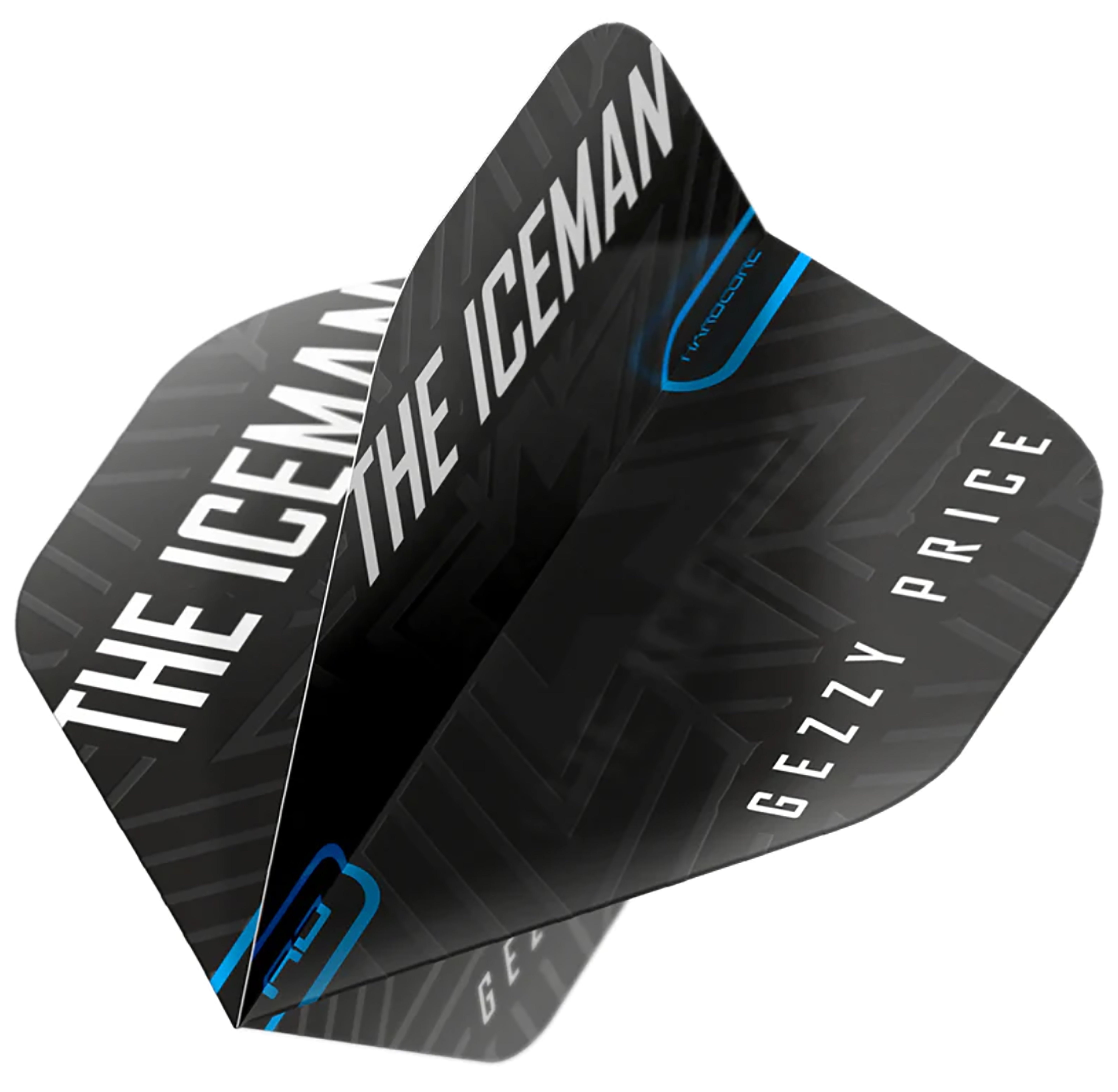 Red Dragon Gerwyn Price - Iceman - Hardcore - Black & Grey - Logo - Dart Flights