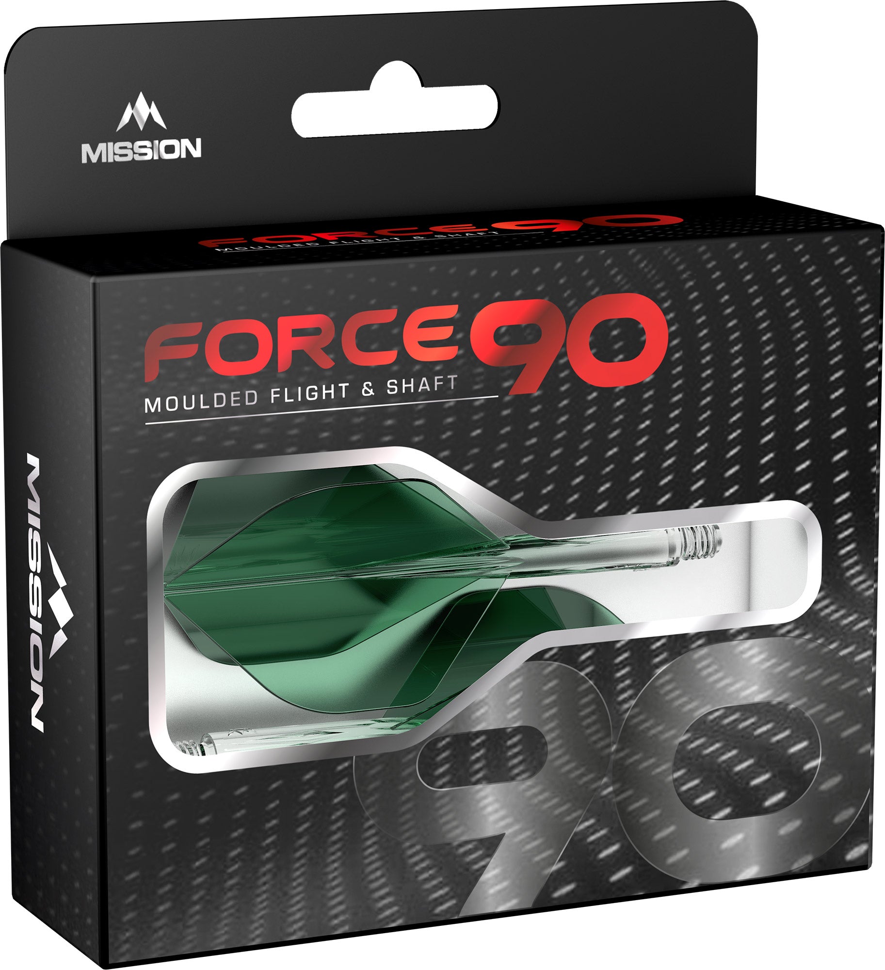Mission Force 90 - Moulded Flight & Shaft System - Standard No2 - Gradient - Transparent Green