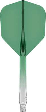 Mission Force 90 - New Moulded Flight & Shaft System - Standard No6 - Gradient - Transparent Green.