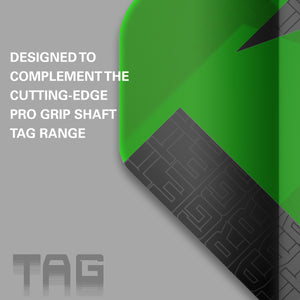 Target Tag Dart Flights - Green & Black - 3 Sets - No.2 No.6 Ten-X - 2024