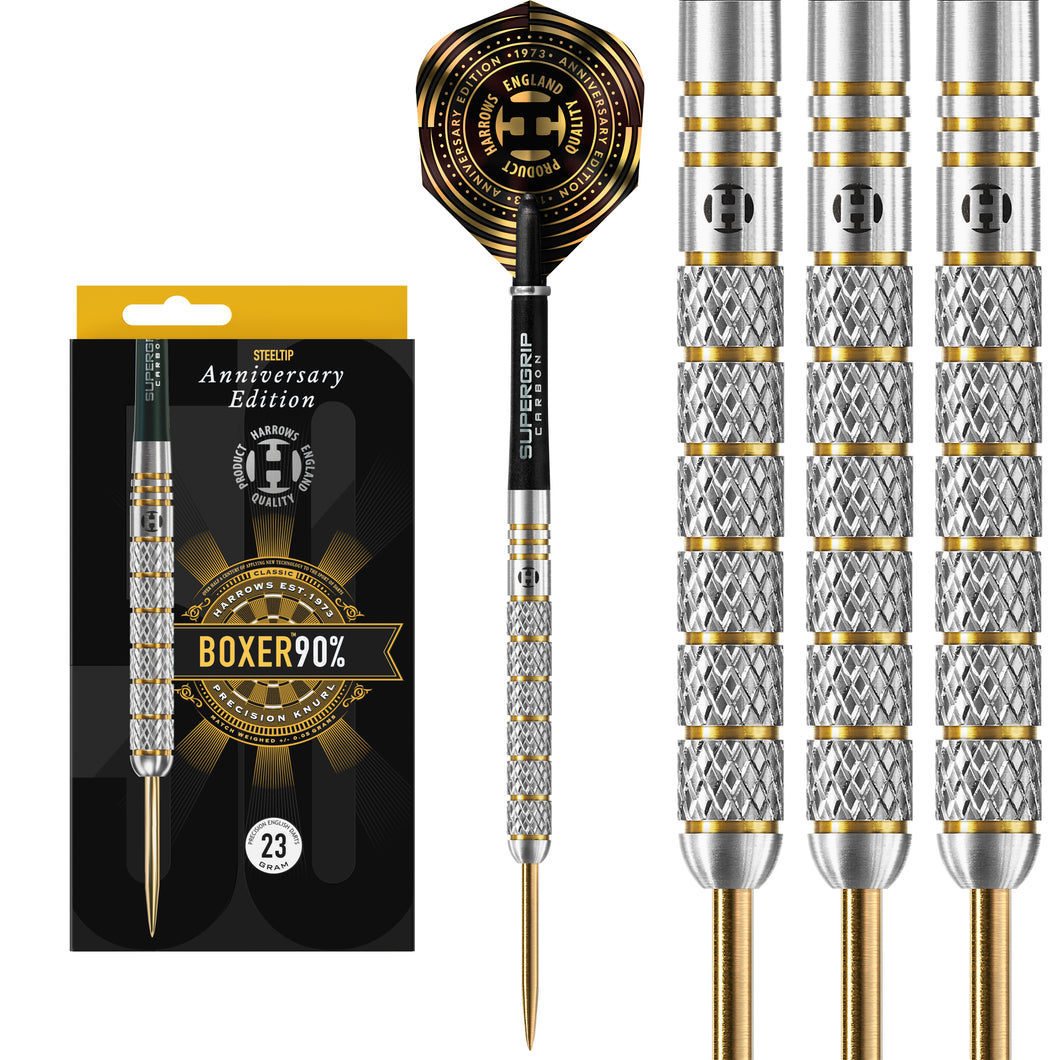 Harrows Boxer - 50th Anniversary Edition - Parrallel - 90% Tungsten Darts - 21g 23g 25g