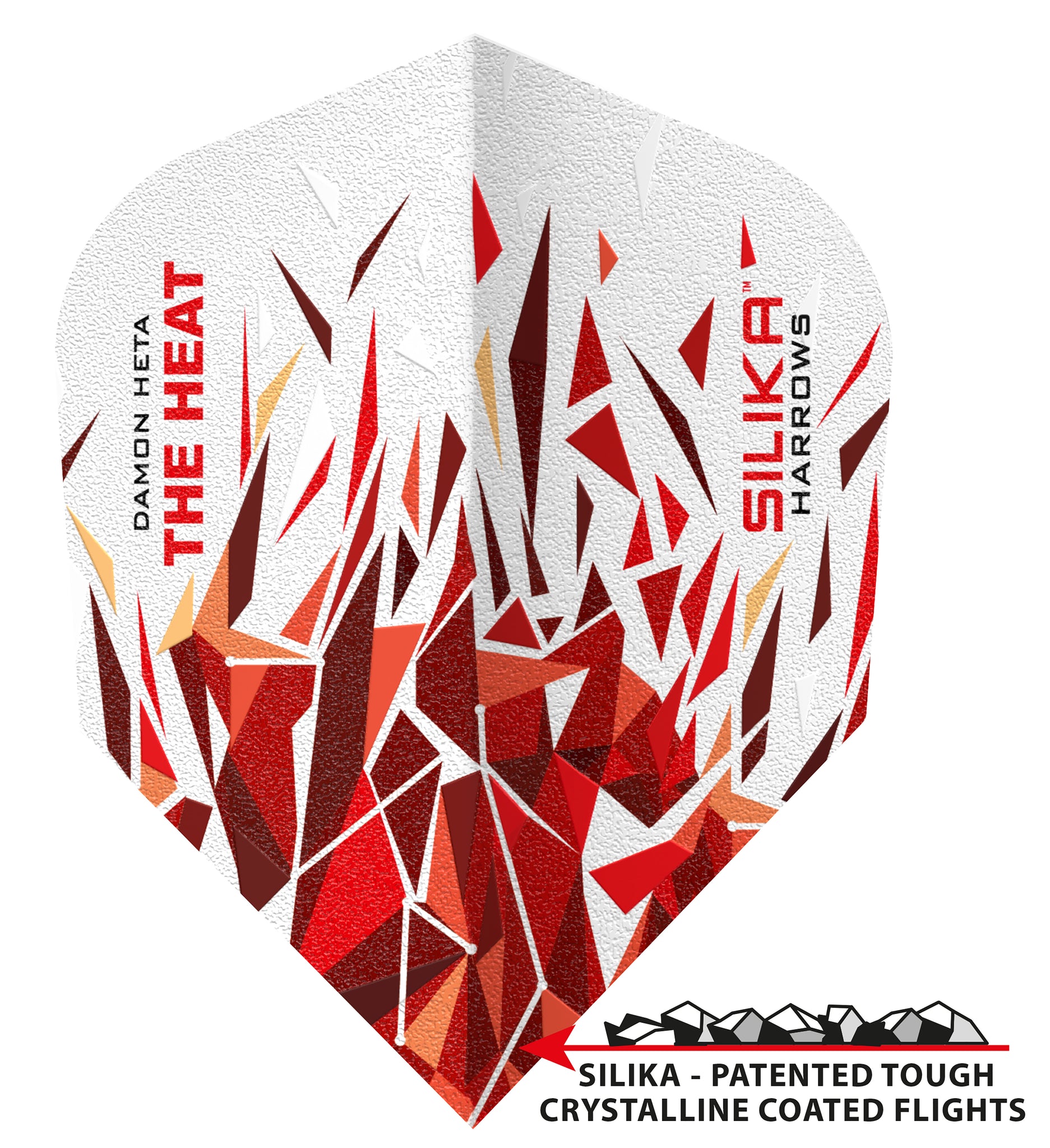 Harrows Rival 100 Micron Dart Flights - 10 Sets Of 3, Standard No. 6 Shape, Black & Red