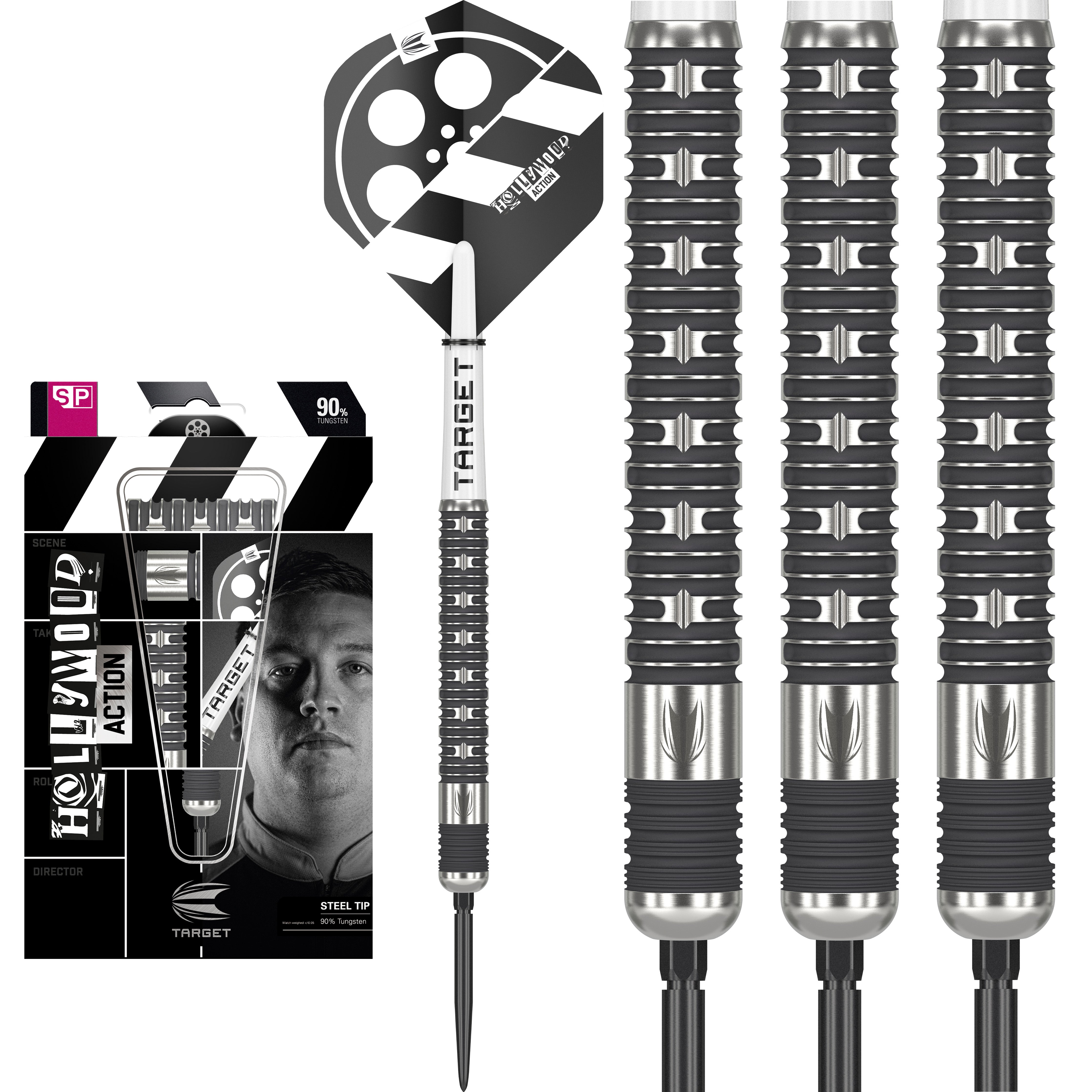 ダーツ TARGET HOLLYWOOD ACTION Chris dobey 23g Target Hollywood Action - Chris Dobey SP Steel Tip Darts - 90% Tungste