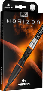 Mission Horizon Darts - Steel Tip - 95% Tungsten - Black PVD & Orange - 22g 24g