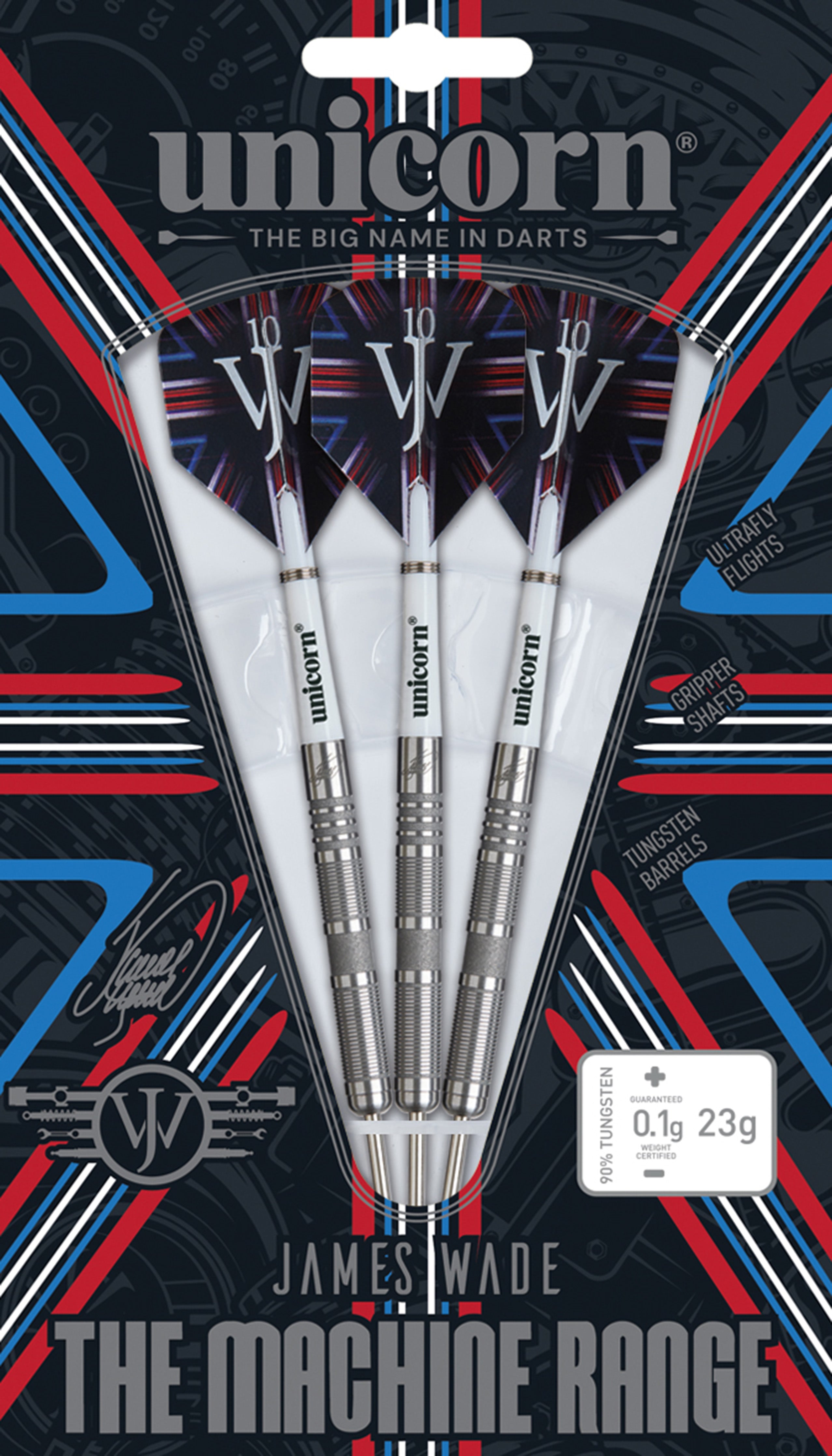 Unicorn James 'The Machine' Wade 04 Steel Tip Darts - 90% Tungsten - 2