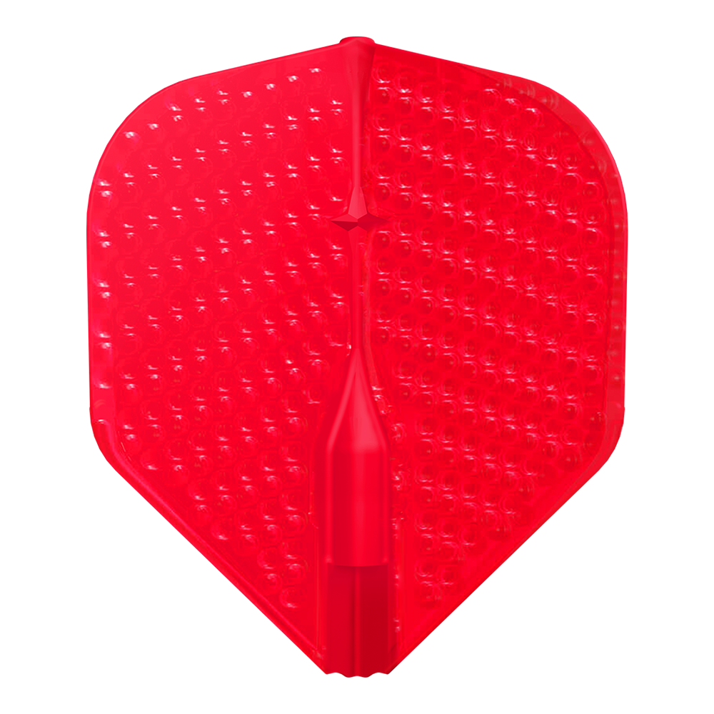L-Style - L1 - EZ - Dimple Dart Flights - Integrated Champagne Rings - Red